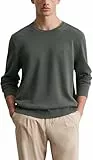 Marc OߴPolo Herren Strickpullover mit Rundhalsausschnitt Regular Fit, Grau (Graphite Grey Melange), L