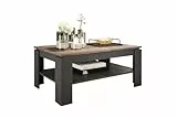 trendteam smart living - Universal - Couchtisch - Matera/Tabak Eiche - Sofatisch mit zusätzlicher Ablage - (BxHxT) 110 x 47 x 65 cm - Wohnzimmertisch in rustikaler Optik - kratzfest