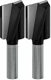 Bosch Accessories Professional Nutfräser Standard for Wood (für Holz, Ø 20 mm, Arbeitslänge 25 mm, Zubehör Handfräse) (Packung mit 2)