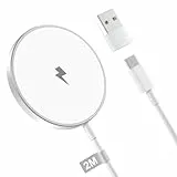 15W Mag-Safe Ladegerät iPhone Induktives Ladegerät, 2M Wireless Charger für i Phone 17/16/15/14/13/12/11/Pro Max/Mini/Plus, Induktive Ladestation iPhone Kabelloses Ladegerät