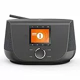 Hama Internetradio mit Digitalradio-Empfang & Handy-Ladefunktion, Smart Radio DIR3300SBT (WLAN/DAB/DAB+/FM, Bluetooth/Spotify Streaming, Stationstasten, Radio-Wecker, UNDOK-App) Mini Internet Radio