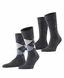Burlington Herren Socken Everyday Mix Multipack M So Baumwolle gemustert 2 Paar, Grau Anthracite Melange 3081, 40-46
