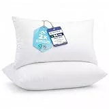 Flowen Kopfkissen 40x70 cm Kissen für Bett 40 x 70 2er Set Bettkissen Hypoallergene Anti-Milben Weiche Kissenfüllung mit Weicher Gesteppter Kopfkissenbezug 100% Polyester Schlafkissen