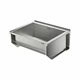 KUNe SOLIDUM 70 Plus- Ausgussbecken Edelstahl zur Wandmontage - Außenmaße78.2 x 62 x 33 cm