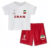 FIFA Unisex Kinder Official World Cup 2022 Tee & Short Set, Toddlers, Iran, Alternate Colours, Age 4, Red, Large