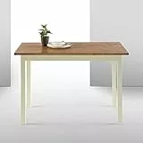 ZINUS Becky 114 cm großer Esstisch aus Holz | Küchentisch aus Massivholz im Landhausstil | Einfache Montage
