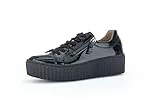 Gabor Damen Low-Top Sneaker, Frauen Halbschuhe,Best Fitting,sportlich,straßenschuhe,Strassenschuhe,Sportschuhe,schwarz (schwarz),39 EU / 6 UK