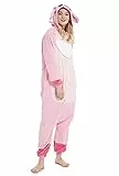 RANSUU Onesie Kostüm Pyjama Jumpsuit Erwachsene Costume Damen Herren Kostum Tier Fasching Onesi Schlafanzug Weihnachten Karneval M