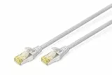 DIGITUS LAN Kabel Cat 6A – 20 m – S/FTP Geschirmt – 10 Gbit/s – 500 MHz – PoE++ – AWG 26/7 – LSZH – RJ45 Netzwerkkabel – Patchkabel – Kompatibel zu Cat6 und Cat7 – Grau