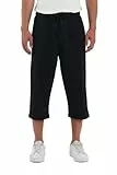 COMEOR Sporthose Herren Kurz – 3/4 Capri Hose Herren - Kurze Hosen Männer Laufshorts Baumwolle Shorts (Schwarz XL)