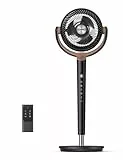 DREO 23dB leiser Standventilator, 120°+120° Omni-direktionale oszillierende Ventilator, 27M Windentfernung, 1615 m³/h Luftvolumen Echt Turbo-Luftzirkulator Fans, 89-102cm Höhe 3 Modi 8-Geschwindigkeit