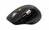 ProtoArc EM25 Ergonomische Maus mit Schnelles Scrollen, 2.4G Kabellos + 2*Bluetooth Wiederaufladbare Mouse, Seitliches Mausrad, Anpassbare Schaltflächen, 8K DPI, für Windows/Mac/Android - Schwarz