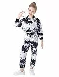 PATPAT Mädchen Bekleidungssets Batik Langarm Herbst Frühling, Geschenk Einschulung Schulanfang, Strickjacken Hosen Mädchen Kinder Kleidung, Sport Freizeit Komfort Kinderkleider Sportanzug 13-14Jahre