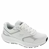 Skechers Damen Go Run Consistent 2.0 Advantage Running Shoes, White Leather/Silver Trim, 37 EU