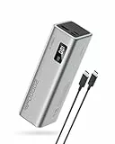 CUKTECH 65W Power Bank, 20000mAh Powerbank mit Digitales Display, Externe Handyakkus Schnellladefunktion mit 3 Anschlüsse, Externer Akku USB C PD 3.0 für Laptop,MacBook,iPhone16, Galaxy S24, Xiaomi 15