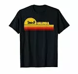Columbia-Vintage-Logo mit Sonnenuntergang, Retro-City T-Shirt