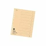 Original Falken 50er Pack Trennblätter. Made in Germany. Aus Recycling-Karton für DIN A4 chamois Trennlaschen Trenner Ordner Register Kalender Blauer Engel