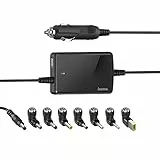 Hama Kfz Notebook Netzteil 15V, 16V, 19V, 70W (Universalnetzteil für Laptop und Tablet, inkl. 8 Notebookstecker für gängige Modelle, Laptop Ladegerät mit zusätzlichem USB Ladeanschluss, 4,5A)