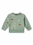 Sanetta Jungen-Sweatshirt Grün | Hochwertiges und gemütliches Sweatshirt aus Bio-Baumwolle Jungen. Sweatshirt mit Wolken-Motiv | Baby Bekleidung