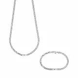 Emporio Armani Set Für Männer Essential, L 520mm X B 5mm X H 2,5mm Silber Edelstahl Set, EGS2856040