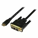 StarTech.com 1m Mini HDMI auf DVI Kabel - DVI auf Mini HDMI Adapter (1920x1200p) - 19 Pin Mini HDMI Stecker auf DVI-D Stecker - Mini HDMI zu DVI Adapter (HDCDVIMM1M)