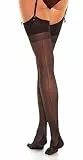 GLAMORY Delight 20 Strapsstrümpfe mit Naht-schwarz-52-54