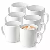 SÄNGER | Kaffeetassen Set Marlo 6 tlg, Kaffeebecher Porzellan für 6 Personen, Kaffeetassen & Becher spülmaschinenfest Tassen Set für Kaffee & Tee, 350 ml | PREMIUM COLLECTION