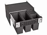 BLANCO SELECT II 60/4 | Abfall Müllsystem | für 60 cm breite Unterschränke | Auszugssystem zur Frontanbindung | 2 x 15l und 2 x 6l Eimer | 1 x Eimerdeckel 6l | 400mm Auszugstiefe | [56,8x40x36,1 cm]