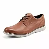 Rockport Men's Herren Garett Plain Toe Oxford Sneaker, Karamellleder, 43 EU Weit