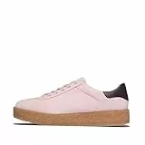 Fitflop Damen Rally T-Toe Suede Crepe Sneaker, Clay Pink Plumberry, 38.5 EU