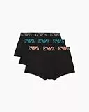 Emporio Armani Man's Core Logoband 3-Pack Trunk, Schwarz, XL, Schwarz/Schwarz/Schwarz, XL