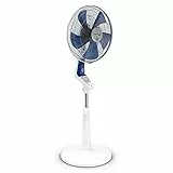 Rowenta Turbo Silence Extreme+ Ventilator, leistungsstark, leise, elektronisch, mit Fernbedienung, 5 Geschwindigkeiten, automatische Oszillation, Höhe verstellbar, VU5770F0, Weiß