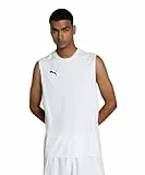 Puma Unisex Teamgoal Sleeveless Jersey Fußballtrikot, Puma White-Puma Black-Feather Gray, M EU