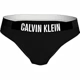 Calvin Klein Damen Bikinihose mit Logobund, Schwarz (Pvh Black), M