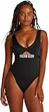 Calvin Klein Damen Badeanzug One Piece Rückenfrei, Schwarz (Pvh Black), L