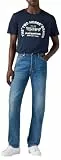 Levi's Herren Jeanshose 501 Original mit Knopfleiste, Straight Fit, Blau (Cascade LTWT), W33/L32