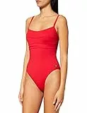 Haute pression A1001 - Maillot de bain une pièce - Uni - Femme - Rouge,FR: 42 (Taille faricant: 42)