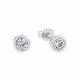 Amor Ohrstecker 925 Sterling Silber Damen Ohrschmuck, mit Zirkonia synth., 0,5 cm, Silber, Kommt in Schmuck Geschenk Box, 9189854