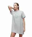 KARL LAGERFELD Damen Ikonik 2.0 T-Shirt Pyjama-Kleid, Grau/Schwarz, M
