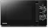 Toshiba MW2-MG20PF(BK)/GE Mikrowellenherd 800 W mit knuspriger Grill- & Kombigarfunktion, 5 Leistungsstufen, 1000 W Grillleistung, Schwarz