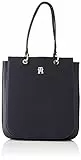 Tommy Hilfiger Damen Tote Bag Tasche TH Emblem Work Tote mit Reißverschluss, Blau (Space Blue), Einheitsgröße