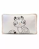NICI Kuscheltier Kissen Schneeleopard Eleni Snowbell 43x25cm - weiß - Flauschiges Kuschelkissen für Kinder und Erwachsene, Plüschkissen ideal für Zuhause, Kindergarten oder unterwegs - 62445