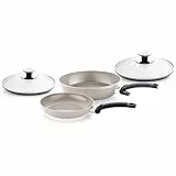 Fissler Ceratal Comfort & Classic Pfannen-Set / 4-teilig, Aluminium-Pfanne, Keramik-beschichtet (24+28 cm)+ 2 Gratis Glas-Deckel, Bratpfanne antihaftend – Induktion
