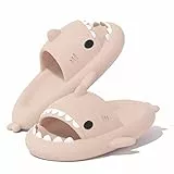 VIYEAR Cloud Shark Slides Slippers, Shark Slippers, Summer SlippersSchnell trocknende Sommerduschsandalen, niedliche Cartoon-Hai-Duschhausschuhe rosa 42/43