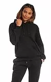 Light & Shade LSLSWT005 Super Soft Touch Loungewear Kapuzen-Sweatshirt-Oberteil für Damen, Schwarz, M