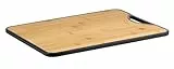 alpina Doppelseitiges Schneidebrett Bambus und Kunststoff - Schneidebrett 38 x 28 cm - Servierplatte und Holzbrett Küche - Käsebrett und Servierbrett Modern und Hygienisch