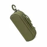 1Pack Taktisches Nylon-Hartschalen-Brillenetui-Kratzfestes Sonnenbrillen-Schutzetui mit Schockabsorber-Design, wasserabweisender Textur&Tragehaken-Robustes Schutzge häuse für Outdoor(Militärgrün)