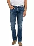 Cross Jeans Herren Jeans Dylan - Regular Fit - Blau - Mid Blue Used W28-W40 Baumwolle, Größe:36W / 34L, Farbvariante:Mid Blue Used 102