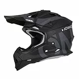 O'NEAL | Motocross-Helm | MX Enduro | ABS-Schale, , Lüftungsöffnungen für optimale Belüftung & Kühlung | 2SRS Helmet Slick | Erwachsene | Schwarz Grau | Größe L