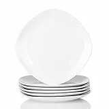 MALACASA, Serie Elisa, 6 TLG. Porzellan Tellerset Speiseteller Flache Teller Essteller Set Flachteller 24,8cm für 6 Personen